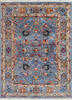 Chobi Blue Hand Knotted 5'0" X 6'8"  Area Rug 700-146066
