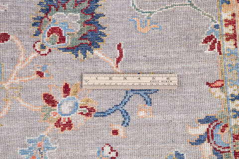 Chobi Grey Hand Knotted 51 X 68 Area Rug 700-146068 Image 6