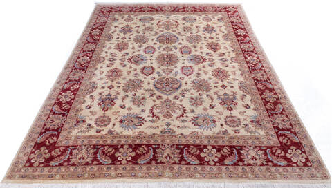 Chobi Beige Hand Knotted 710 X 104 Area Rug 700-146071 Image 1