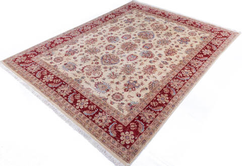 Chobi Beige Hand Knotted 710 X 104 Area Rug 700-146071 Image 2