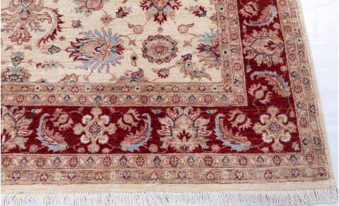 Chobi Beige Hand Knotted 710 X 104 Area Rug 700-146071 Image 4
