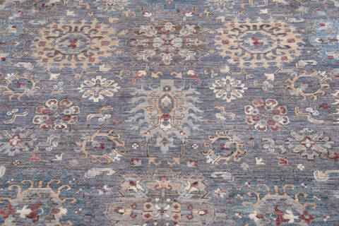 Chobi Grey Hand Knotted 79 X 102 Area Rug 700-146073 Image 3