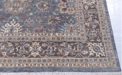Chobi Grey Hand Knotted 79 X 102 Area Rug 700-146073 Image 4