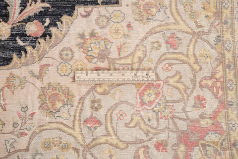 Pak-Persian Black Hand Knotted 80 X 101 Area Rug 700-146081 Image 7