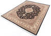 Pak-Persian Black Hand Knotted 80 X 101  Area Rug 700-146081 Thumb 2