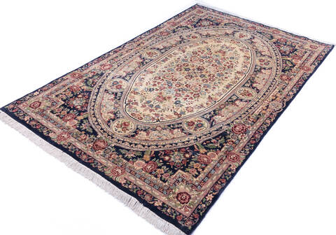 Pak-Persian Black Hand Knotted 60 X 93 Area Rug 700-146084 Image 2