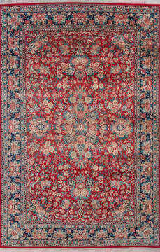 Pak-Persian Red Hand Knotted 6'1" X 9'3"  Area Rug 700-146085
