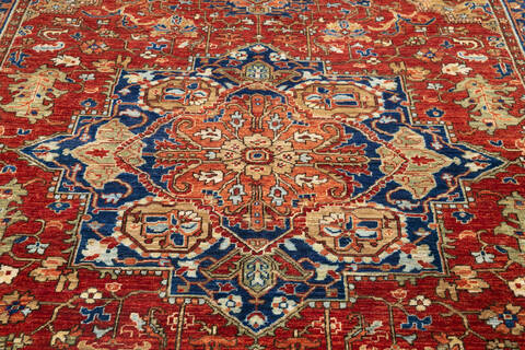 Chobi Red Hand Knotted 71 X 100 Area Rug 700-146088 Image 3