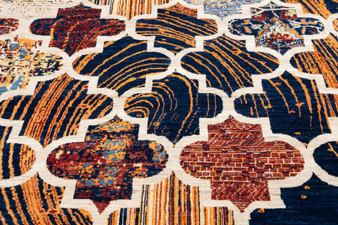 Modern Multicolor Hand Knotted 60 X 90 Area Rug 700-146094 Image 3