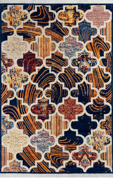 Modern Multicolor Hand Knotted 6'0" X 9'0"  Area Rug 700-146094