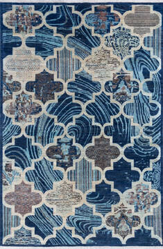 Afghan Modern Multicolor Rectangle 6x9 ft Wool Carpet 146095