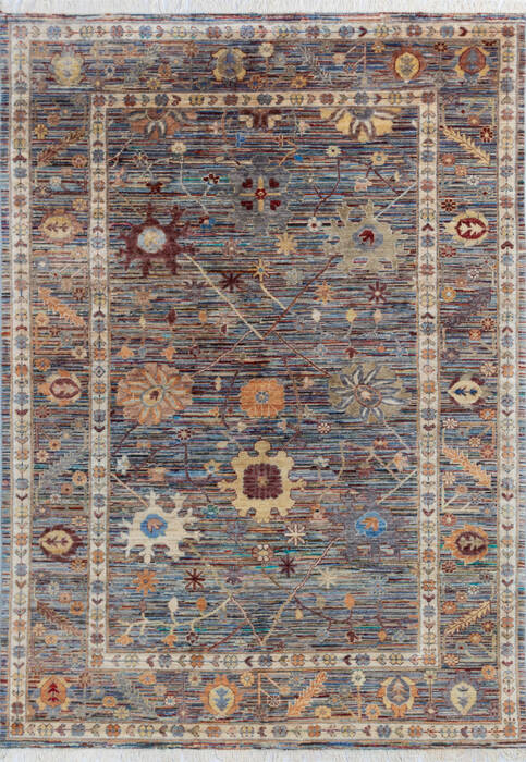 Chobi Grey Hand Knotted 59 X 80 Area Rug 700-146096 Image 0
