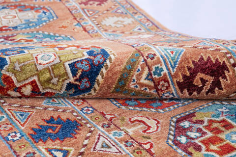 Chobi Orange Runner Hand Knotted 28 X 100 Area Rug 700-146097 Image 5