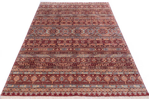 Chobi Red Hand Knotted 66 X 99 Area Rug 700-146098 Image 1