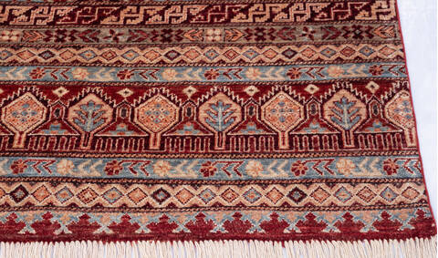 Chobi Red Hand Knotted 66 X 99 Area Rug 700-146098 Image 4