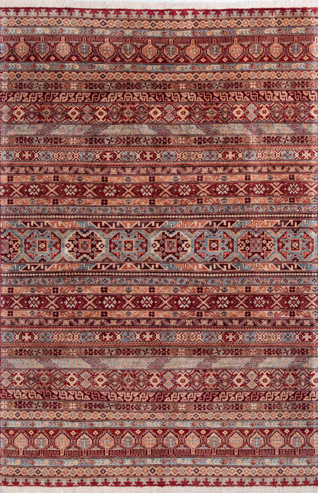 Chobi Red Hand Knotted 66 X 99 Area Rug 700-146098 Image 0
