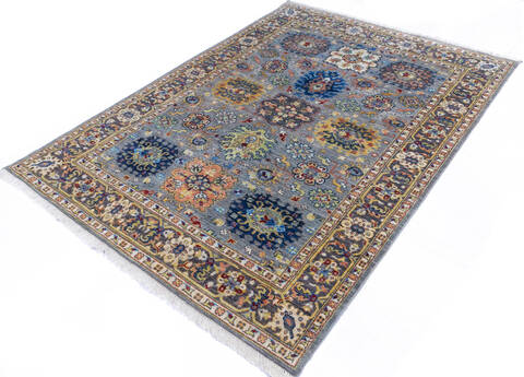 Chobi Grey Hand Knotted 50 X 68 Area Rug 700-146100 Image 2