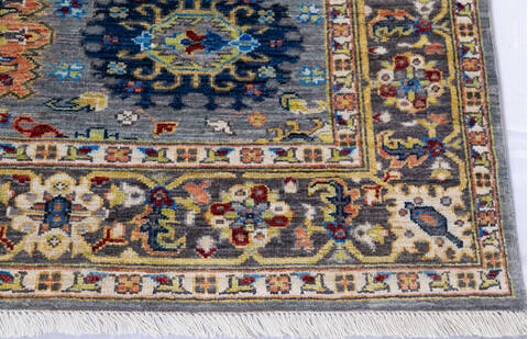 Chobi Grey Hand Knotted 50 X 68 Area Rug 700-146100 Image 4