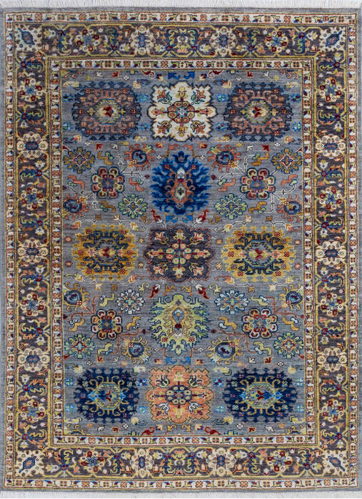 Chobi Grey Hand Knotted 50 X 68 Area Rug 700-146100 Image 0