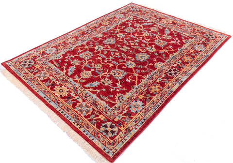 Chobi Red Hand Knotted 50 X 68 Area Rug 700-146102 Image 2
