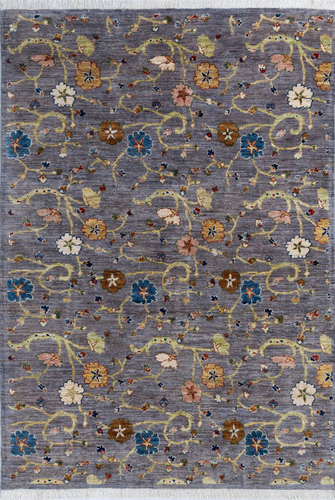 Chobi Grey Hand Knotted 56 X 710 Area Rug 700-146103 Image 0