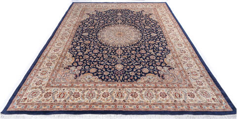 Pak-Persian Blue Hand Knotted 91 X 120 Area Rug 700-146110 Image 1