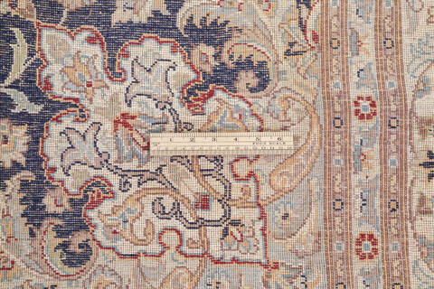 Pak-Persian Blue Hand Knotted 91 X 120 Area Rug 700-146110 Image 7