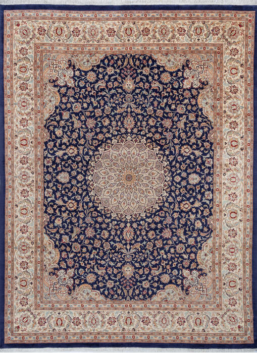 Pak-Persian Blue Hand Knotted 91 X 120 Area Rug 700-146110 Image 0