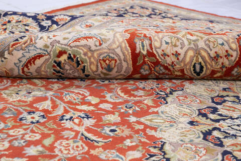 Pak-Persian Orange Hand Knotted 811 X 123 Area Rug 700-146112 Image 6