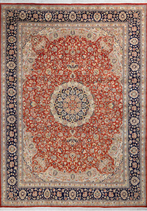 Pak-Persian Orange Hand Knotted 811 X 123 Area Rug 700-146112 Image 0