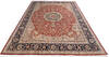 Pak-Persian Orange Hand Knotted 811 X 123  Area Rug 700-146112 Thumb 1