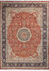 Pak-Persian Orange Hand Knotted 811 X 123  Area Rug 700-146112 Thumb 0