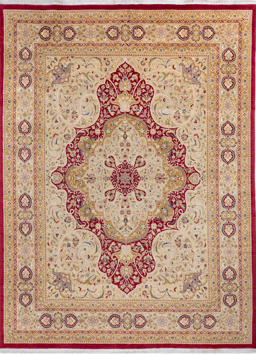 Pak-Persian Red Hand Knotted 90 X 121 Area Rug 700-146114 Image 0