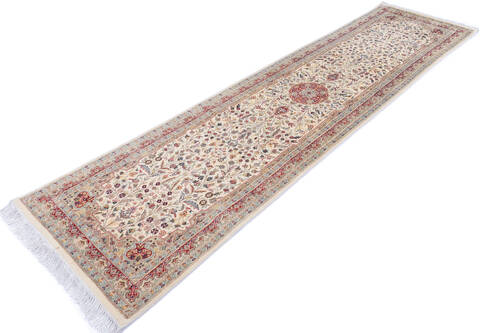Pak-Persian Beige Runner Hand Knotted 27 X 103 Area Rug 700-146115 Image 2