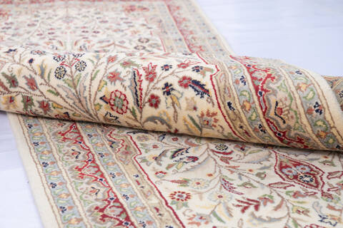 Pak-Persian Beige Runner Hand Knotted 27 X 103 Area Rug 700-146115 Image 5