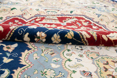 Pak-Persian Blue Hand Knotted 99 X 130 Area Rug 700-146116 Image 6