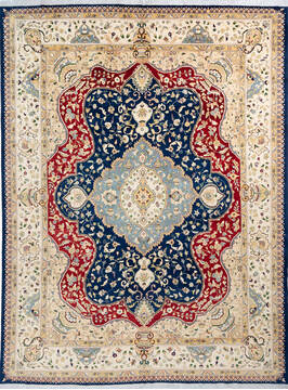 Pak-Persian Blue Hand Knotted 9'9" X 13'0"  Area Rug 700-146116