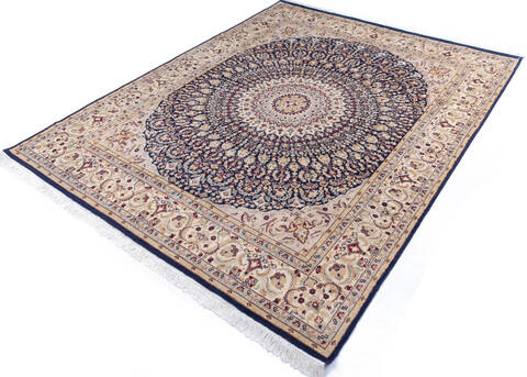 Pak-Persian Blue Hand Knotted 80 X 100  Area Rug 700-146117 Image 2