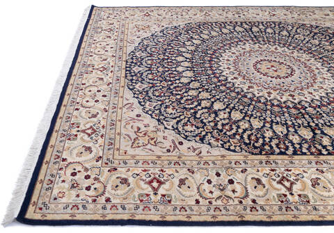 Pak-Persian Blue Hand Knotted 80 X 100  Area Rug 700-146117 Image 5