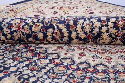 Pak-Persian Blue Hand Knotted 80 X 100  Area Rug 700-146117 Image 6