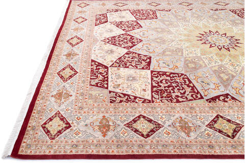 Pak-Persian Red Hand Knotted 101 X 141 Area Rug 700-146119 Image 5