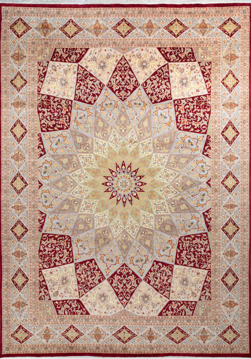 Pak-Persian Red Hand Knotted 101 X 141 Area Rug 700-146119 Image 0