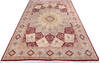 Pak-Persian Red Hand Knotted 101 X 141  Area Rug 700-146119 Thumb 1