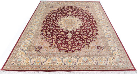 Pak-Persian Red Hand Knotted 90 X 125 Area Rug 700-146120 Image 1