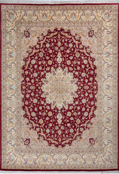 Pak-Persian Red Hand Knotted 9'0" X 12'5"  Area Rug 700-146120