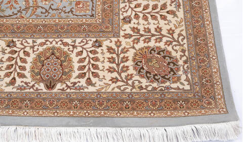 Pak-Persian Blue Hand Knotted 90 X 122 Area Rug 700-146121 Image 4