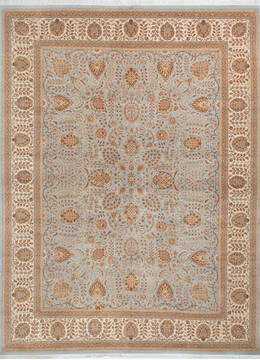 Pakistani Pak-Persian Blue Rectangle 9x12 ft Wool Carpet 146121