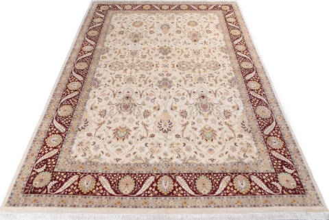 Pak-Persian Beige Hand Knotted 910 X 140 Area Rug 700-146122 Image 1
