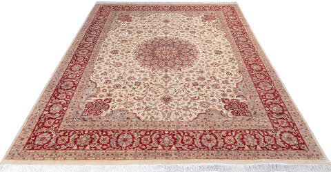 Pak-Persian Beige Hand Knotted 90 X 124 Area Rug 700-146123 Image 1