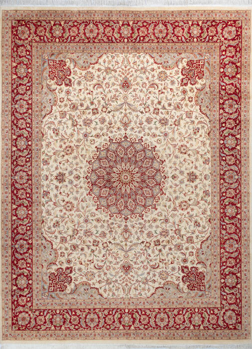 Pak-Persian Beige Hand Knotted 90 X 124 Area Rug 700-146123 Image 0